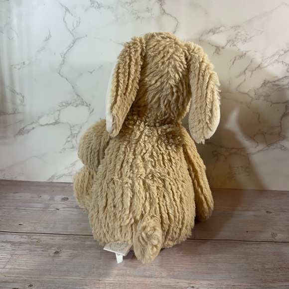 Manhattan Toy Co REX Puppy Dog Plush 15" Brown Ribbed Stuffed Animal Eye Patch - Picture 3 of 5